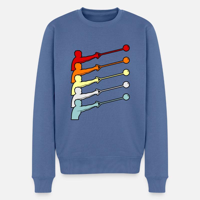 Wirft Hammerwurf - Männer Premium Bio Pullover - Taubenblau