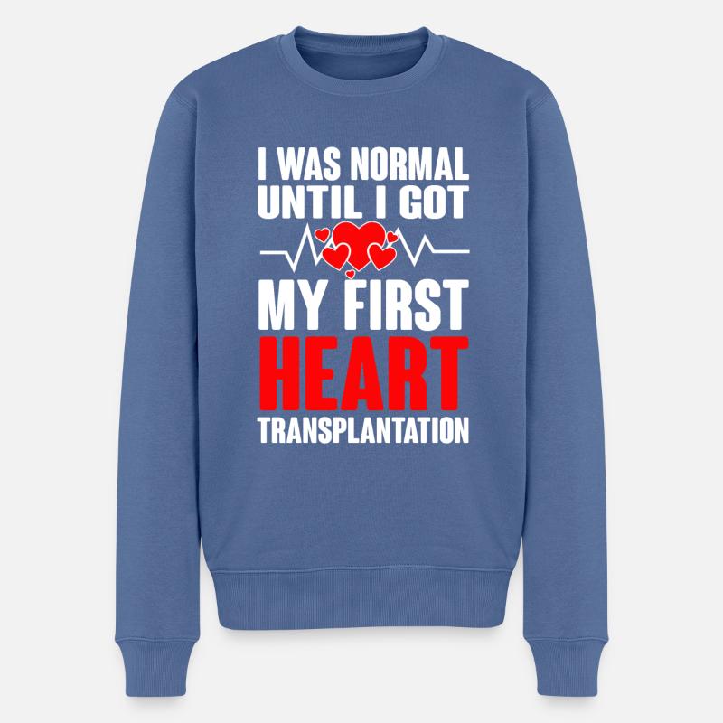 Operation Herz Geschenk - Männer Premium Bio Pullover - Taubenblau