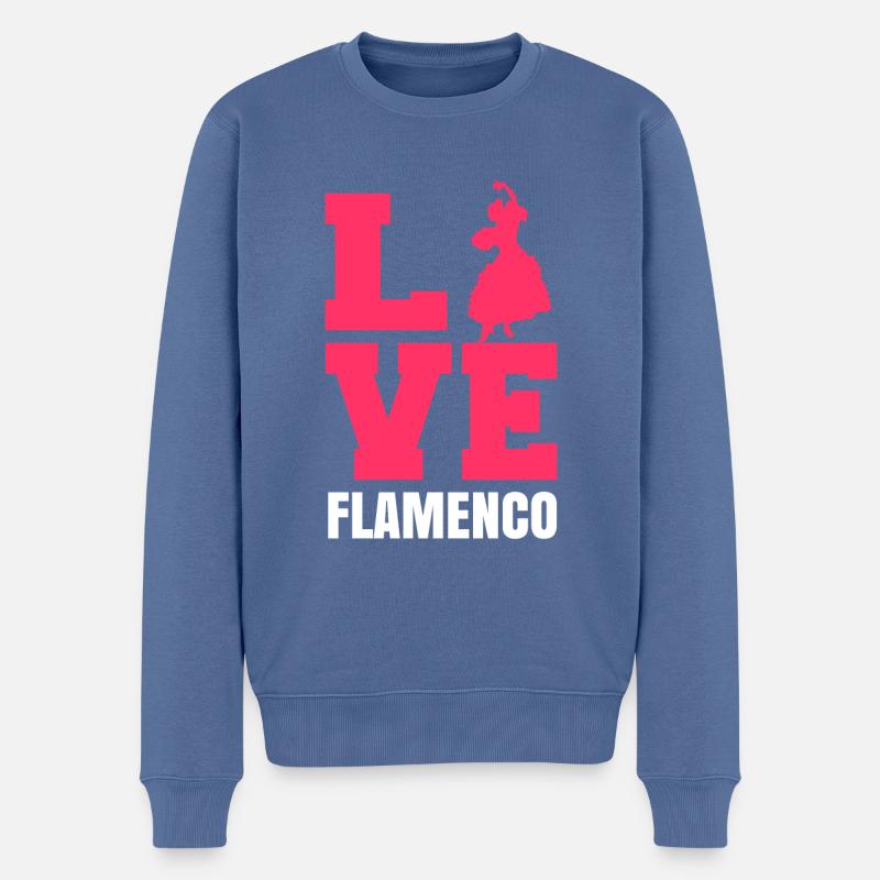 Flamenco - Pull Premium bio Homme - bleu pigeon