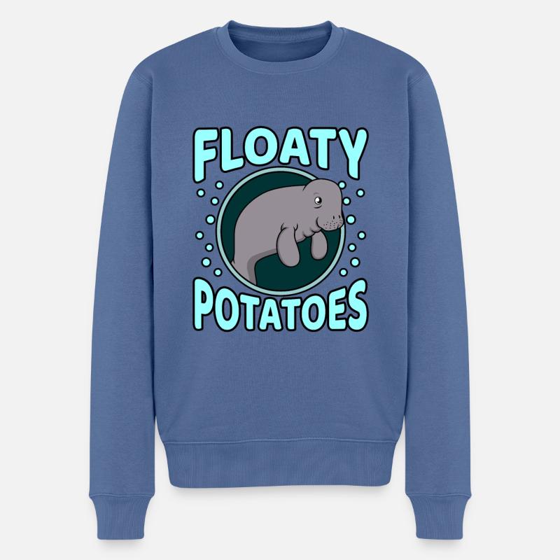 Seekuh - Männer Premium Bio Pullover - Taubenblau