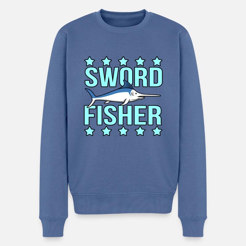 Espadon - Pull Premium bio Homme - bleu pigeon