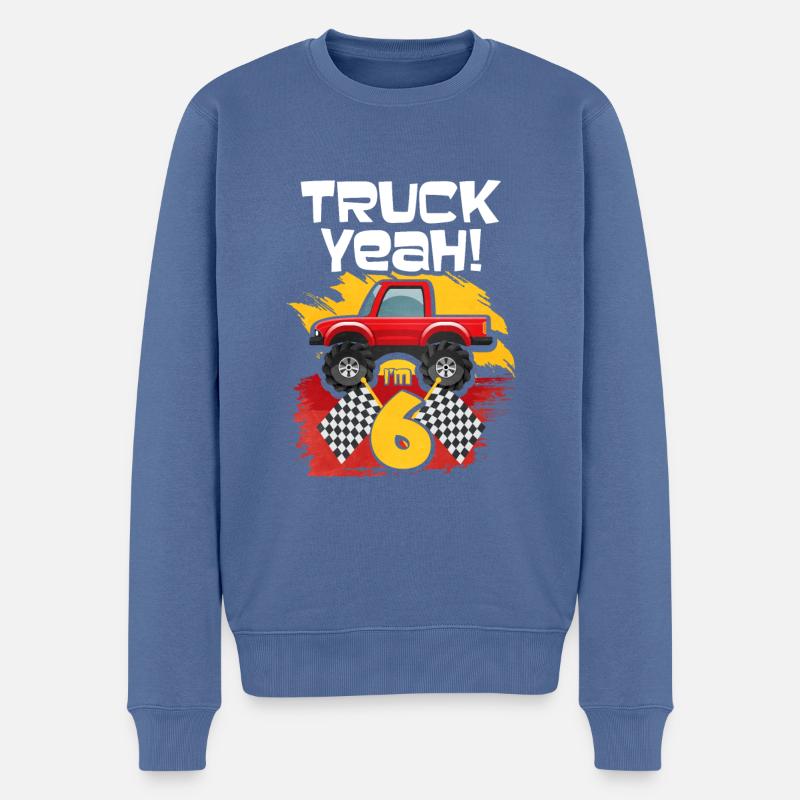 6e anniversaire - Pull Premium bio Homme - bleu pigeon