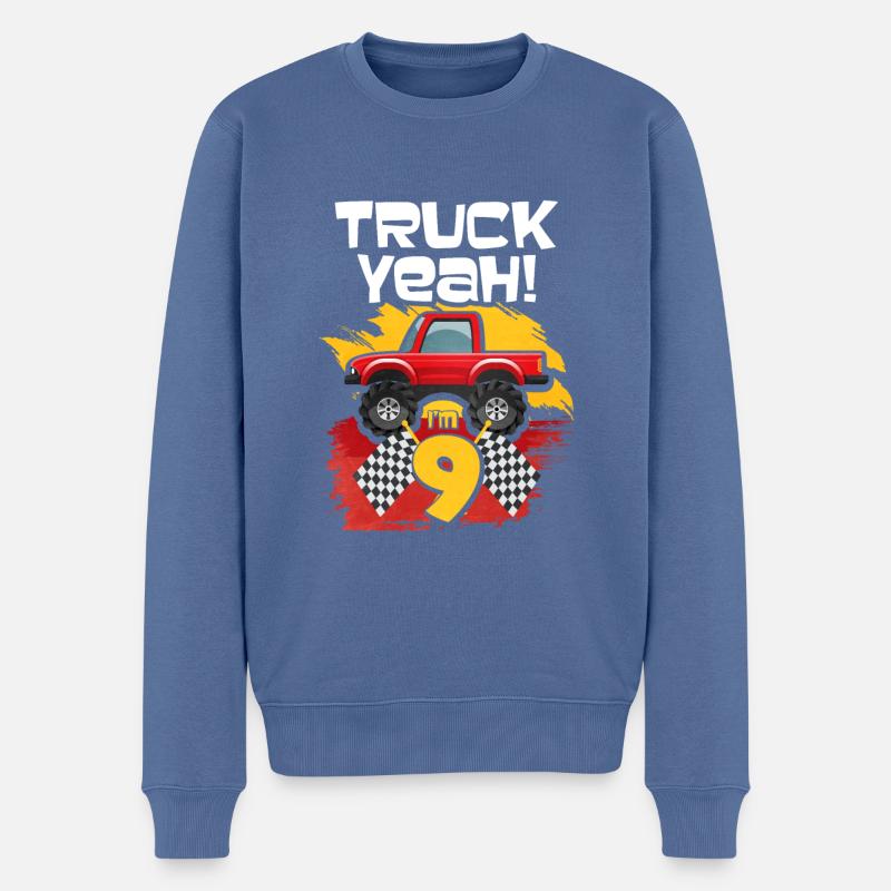 9e anniversaire - Pull Premium bio Homme - bleu pigeon