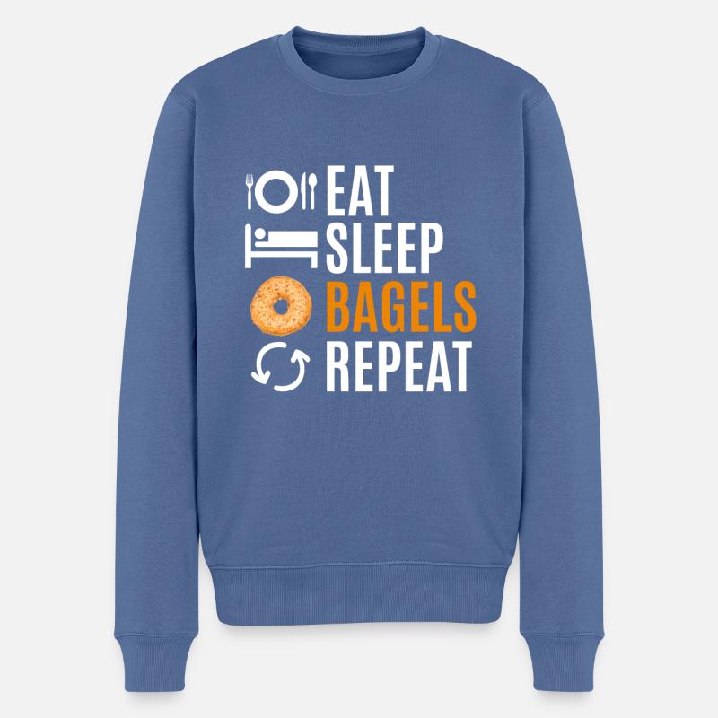 Bagel Bagels Cadeau - Pull Premium bio Homme - bleu pigeon