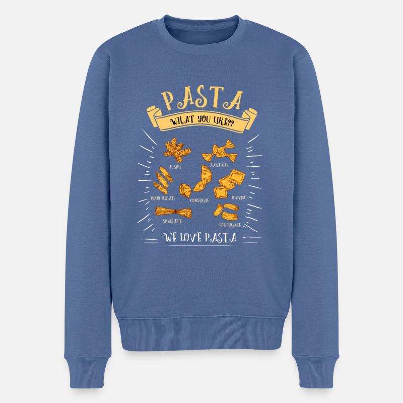 Pasta Nudeln Italien Geschenk - Männer Premium Bio Pullover - Taubenblau