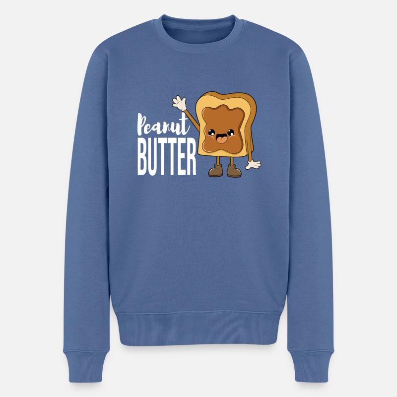 Pâte d’arachide - Pull Premium bio Homme - bleu pigeon