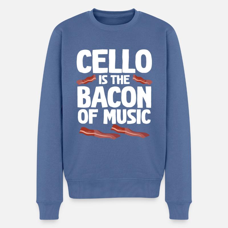 Violoncelle Drôle Cadeau Alto - Pull Premium bio Homme - bleu pigeon