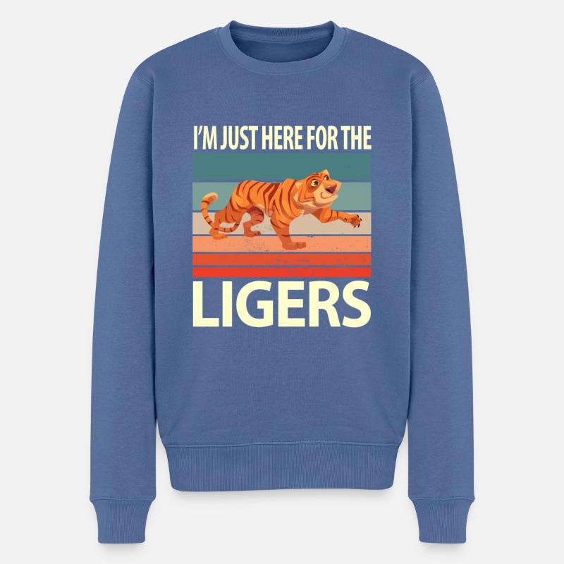 Liger Lustiges Geschenk - Männer Premium Bio Pullover - Taubenblau