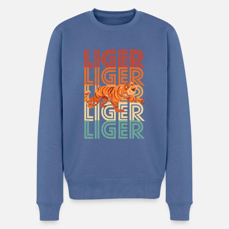 Liger Lustiges Geschenk - Männer Premium Bio Pullover - Taubenblau