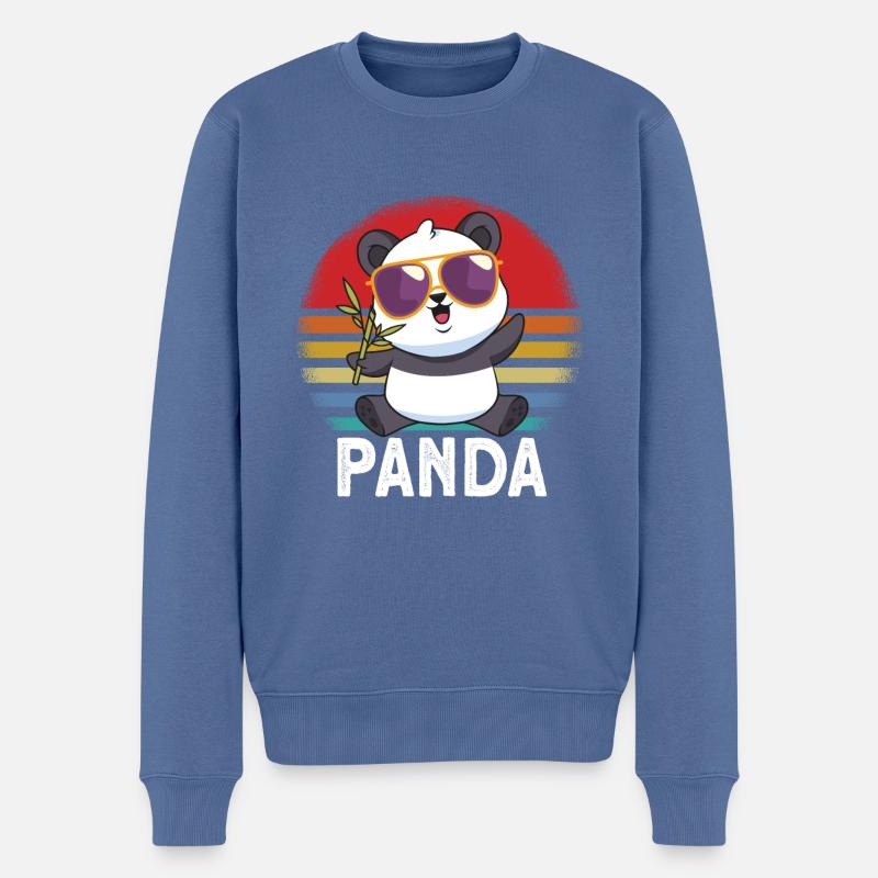 Lunettes de soleil Panda - Pull Premium bio Homme - bleu pigeon