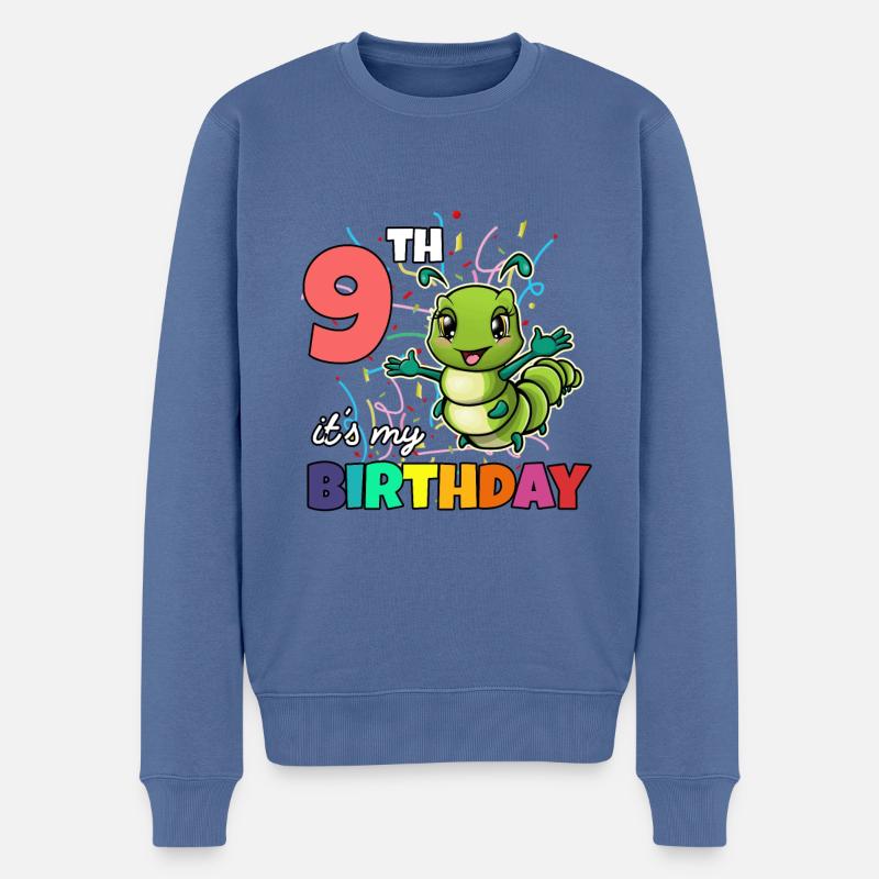 Raupe - Männer Premium Bio Pullover - Taubenblau