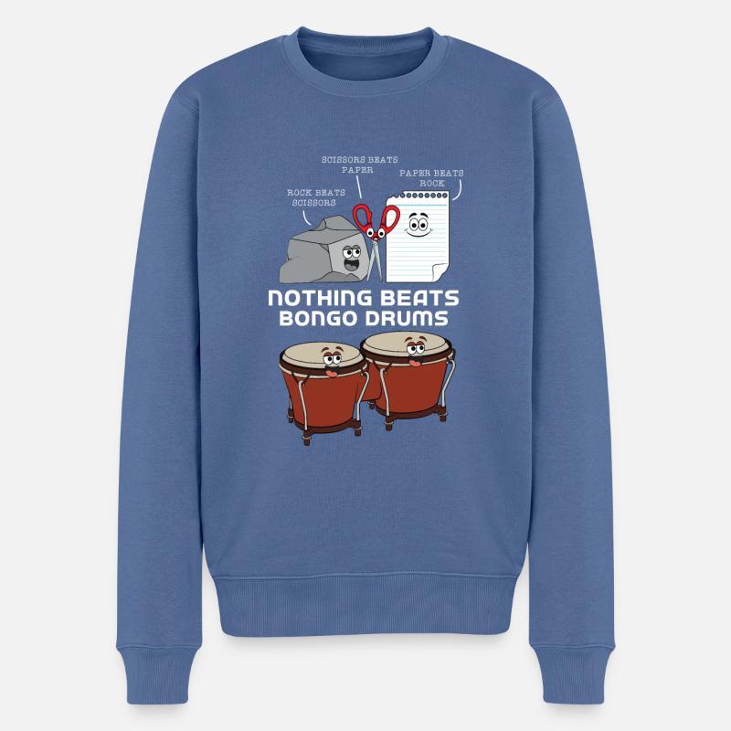Bongo Drums Drum - Pull Premium bio Homme - bleu pigeon