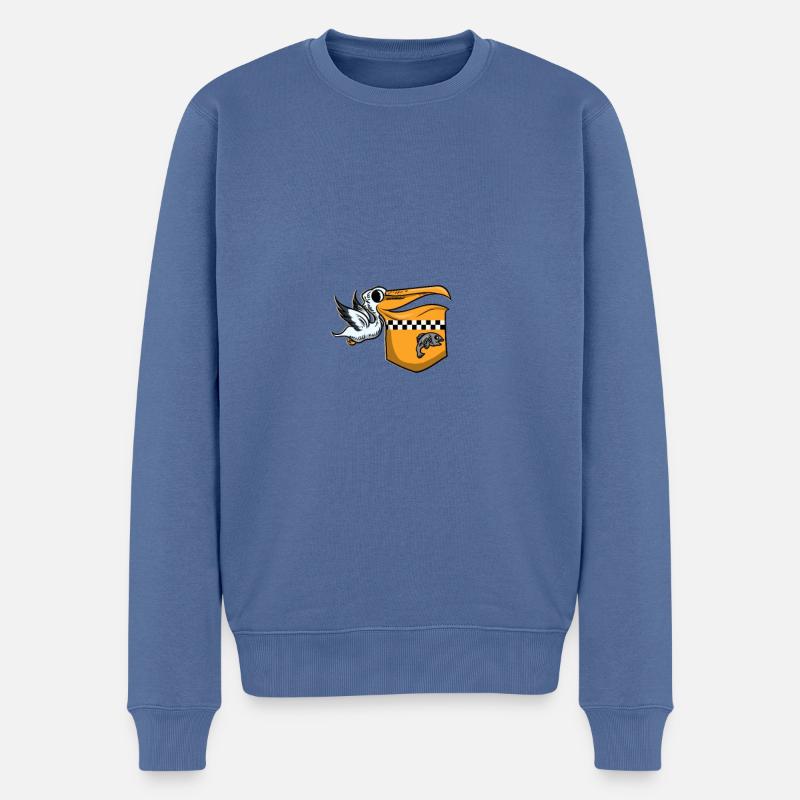 Pelikan - Männer Premium Bio Pullover - Taubenblau