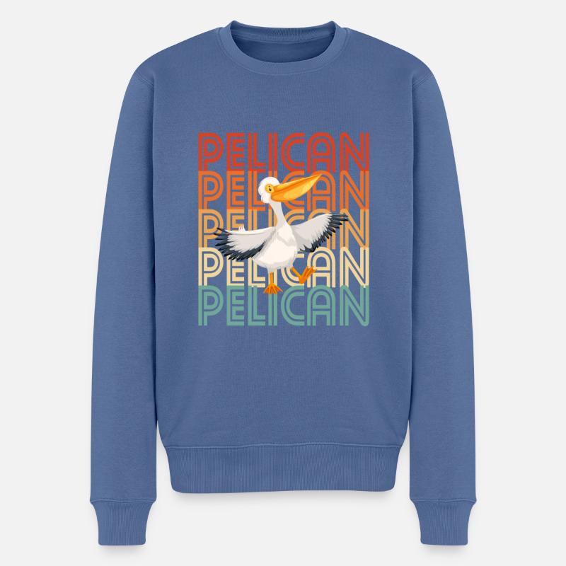Pelikan - Männer Premium Bio Pullover - Taubenblau