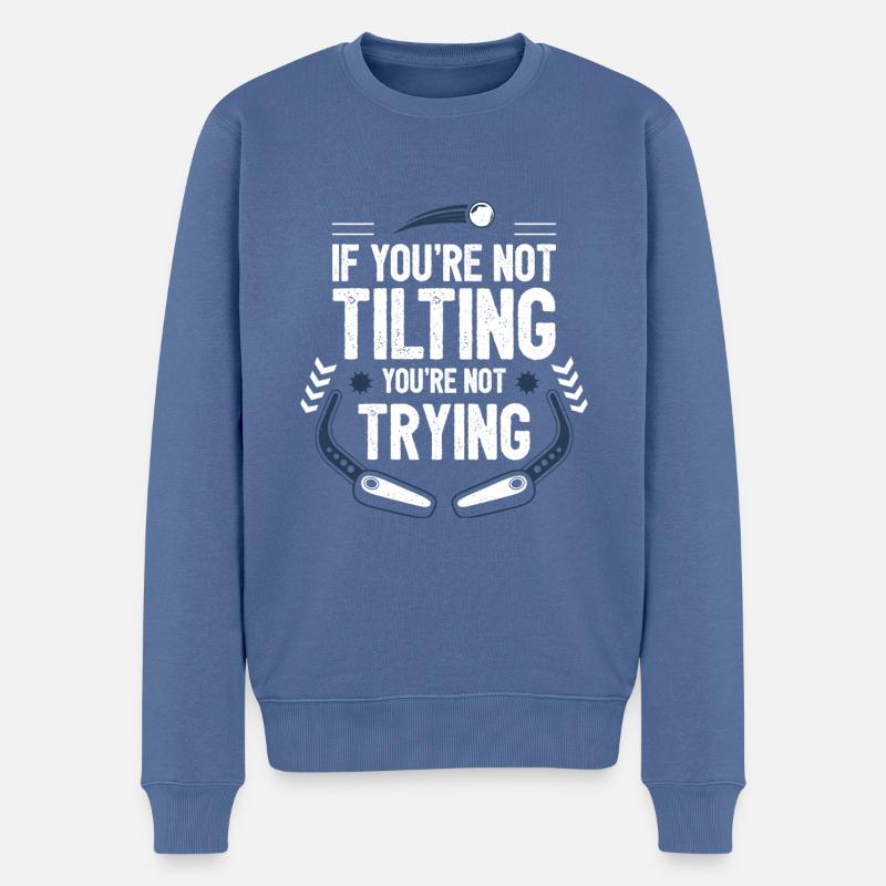 Pinball - Männer Premium Bio Pullover - Taubenblau