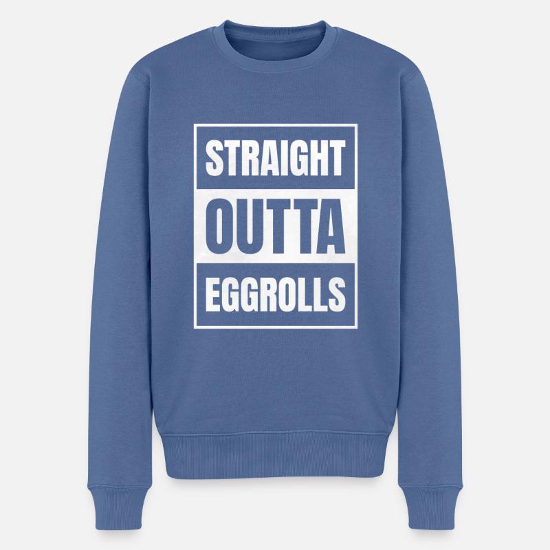 Cadeau de rouleau de printemps - Pull Premium bio Homme - bleu pigeon