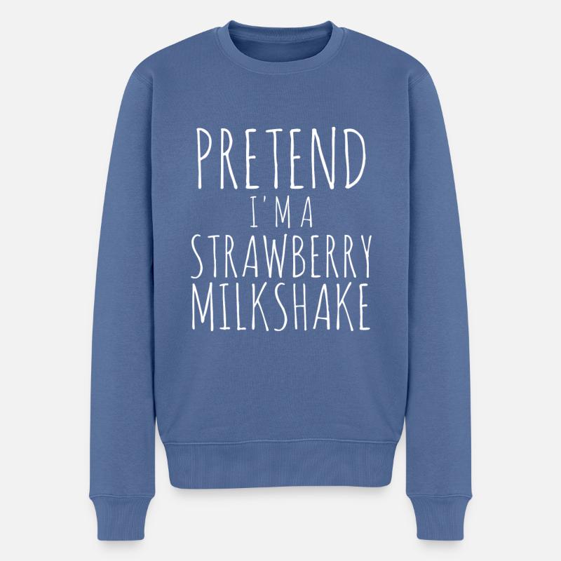 Milchshake Milchdrink Milch Geschenk - Männer Premium Bio Pullover - Taubenblau