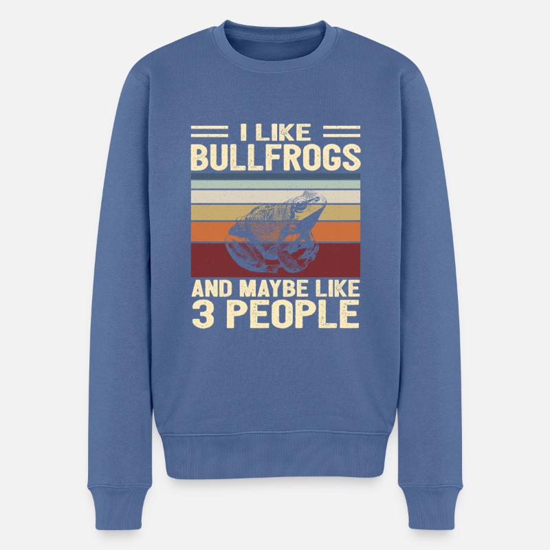 Ochsenfrosch Frosch Geschenk - Männer Premium Bio Pullover - Taubenblau