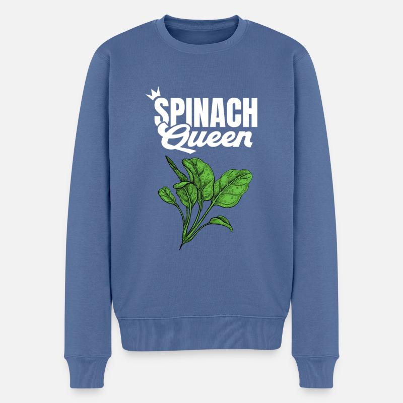 Spinat - Männer Premium Bio Pullover - Taubenblau