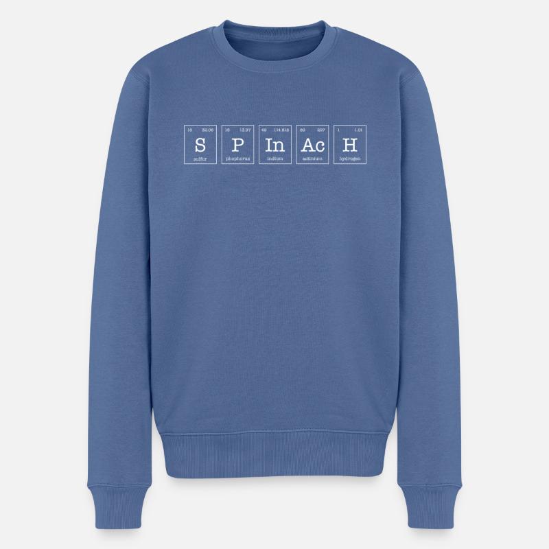 Épinard - Pull Premium bio Homme - bleu pigeon