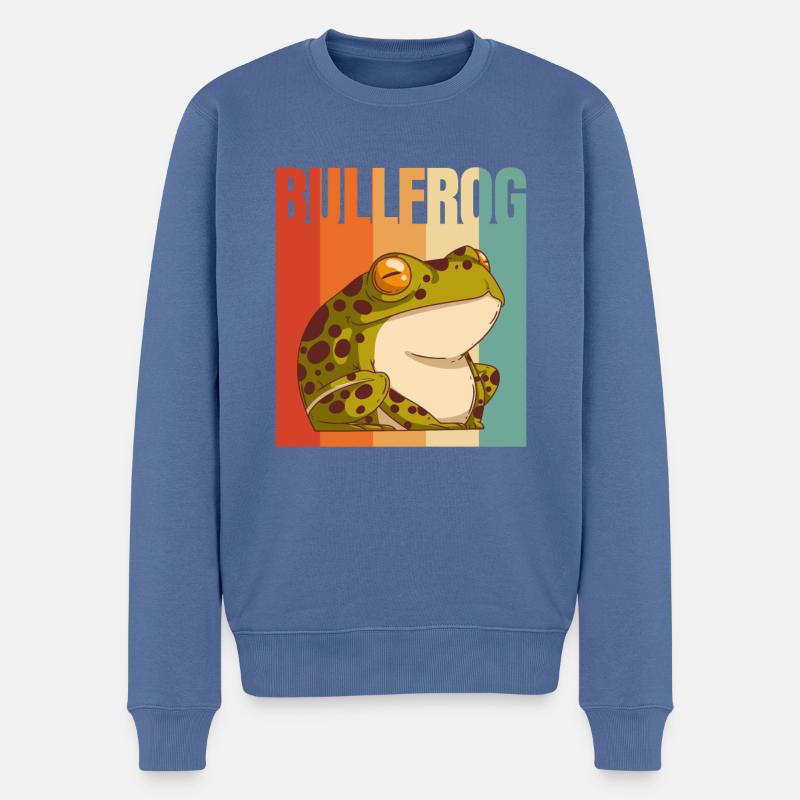 Ochsenfrosch Frosch Geschenk - Männer Premium Bio Pullover - Taubenblau