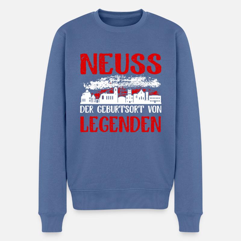 Neuss Der Geburtsort Von Legenden - Männer Premium Bio Pullover - Taubenblau