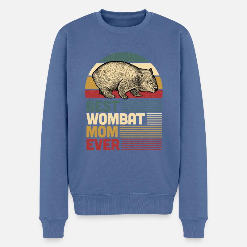 Wombat - Männer Premium Bio Pullover - Taubenblau