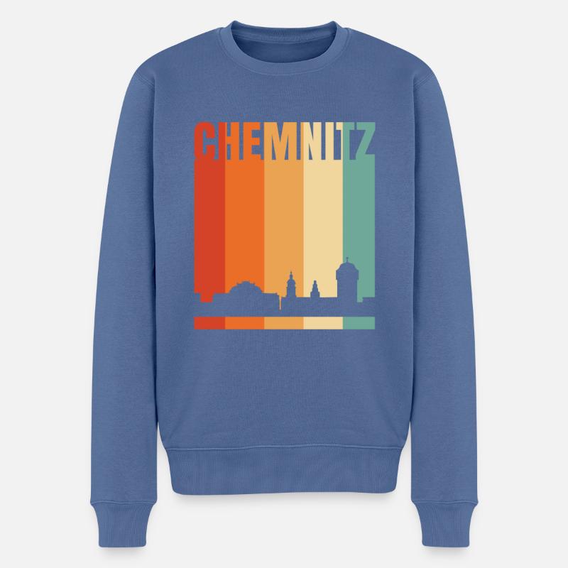 Chemnitz - Pull Premium bio Homme - bleu pigeon