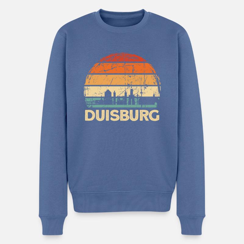 Duisbourg - Pull Premium bio Homme - bleu pigeon