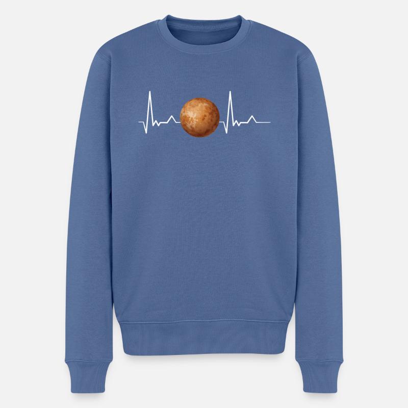Merkur - Männer Premium Bio Pullover - Taubenblau