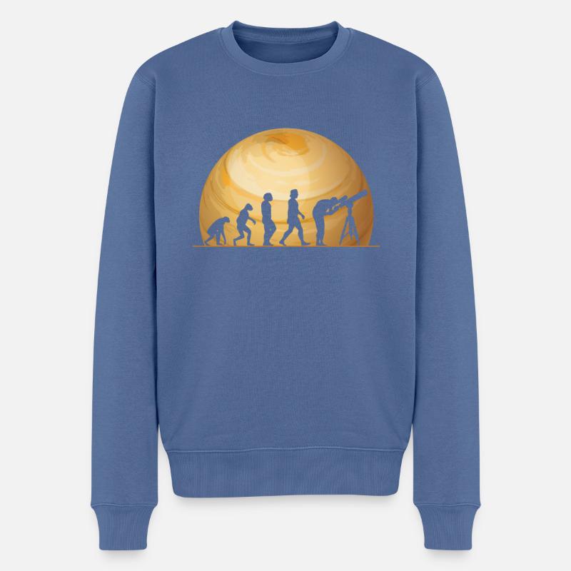 Venus - Männer Premium Bio Pullover - Taubenblau