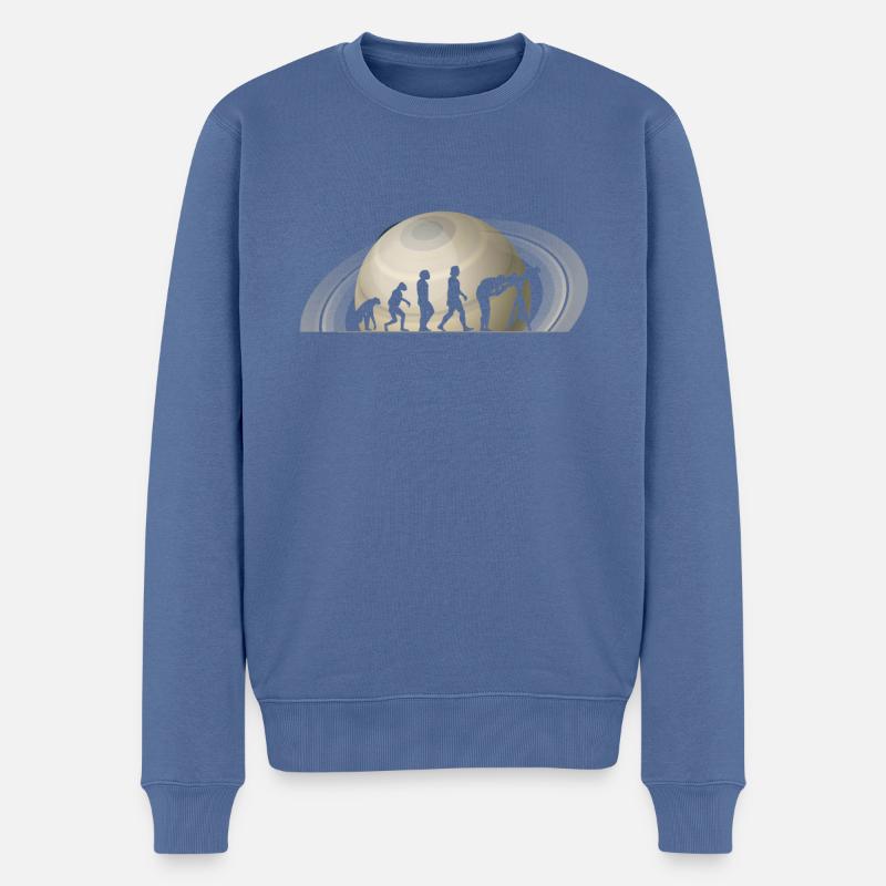 Saturne - Pull Premium bio Homme - bleu pigeon