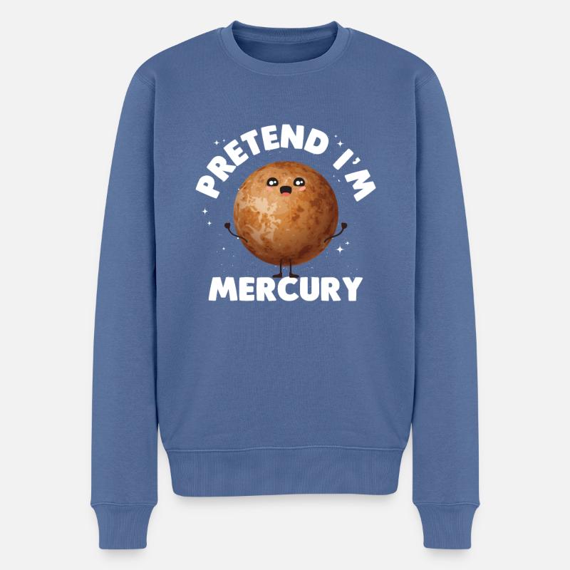Merkur - Männer Premium Bio Pullover - Taubenblau
