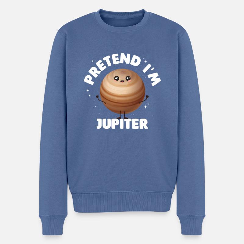 Jupiter - Männer Premium Bio Pullover - Taubenblau