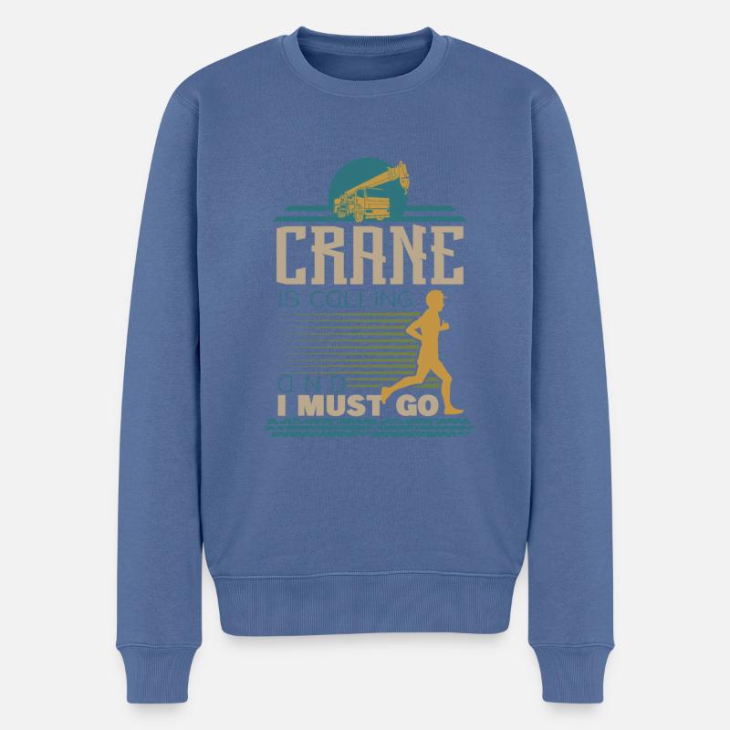 Cadeau de grutier - Pull Premium bio Homme - bleu pigeon