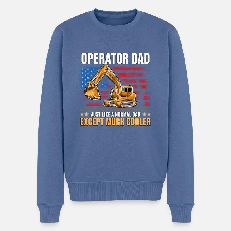 Cadeau de grutier - Pull Premium bio Homme - bleu pigeon