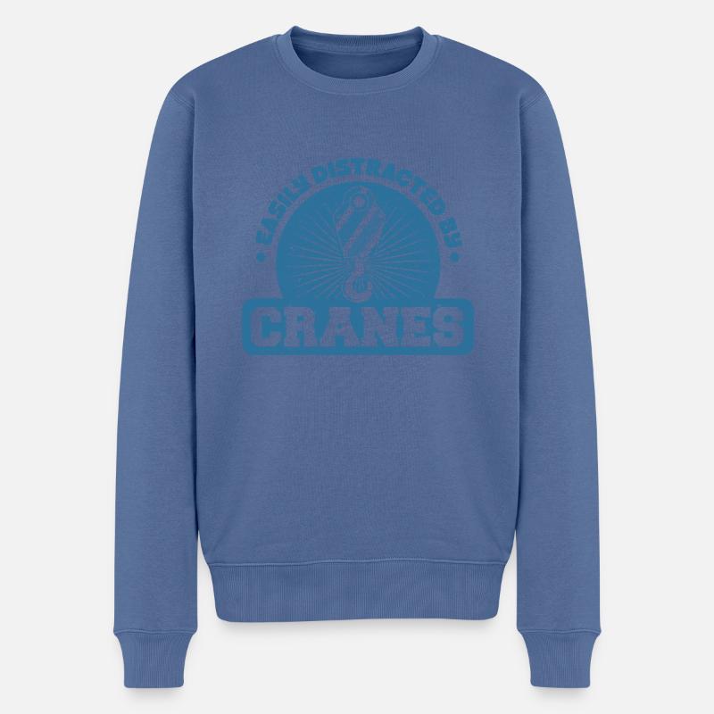 Cadeau de grutier - Pull Premium bio Homme - bleu pigeon