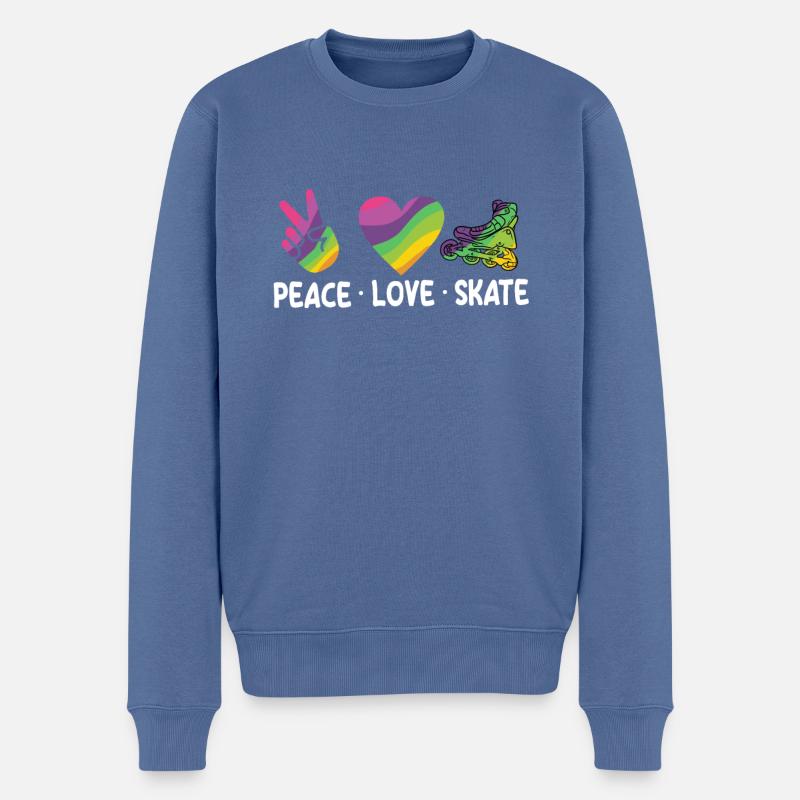Inline Skating Inline Skating Gift - Men's Premium Organic Jumper - stone blue