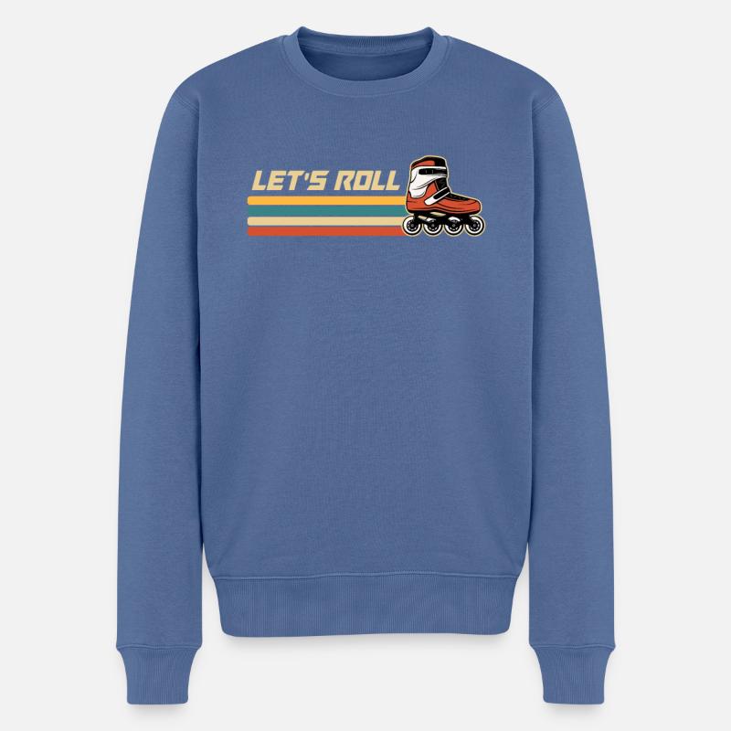 Inline Skating Inline Skating Gift - Men's Premium Organic Jumper - stone blue