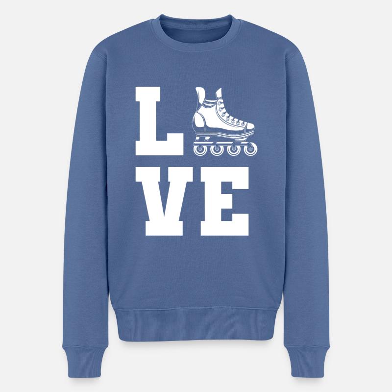 Inline Skating Inline Skating Gift - Men's Premium Organic Jumper - stone blue