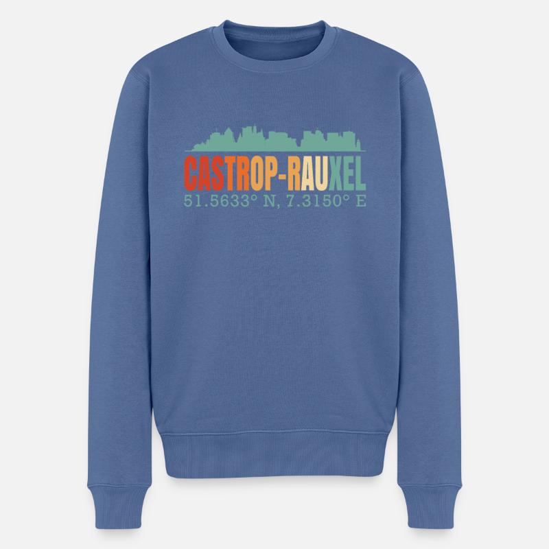 Castrop-Rauxel - Pull Premium bio Homme - bleu pigeon