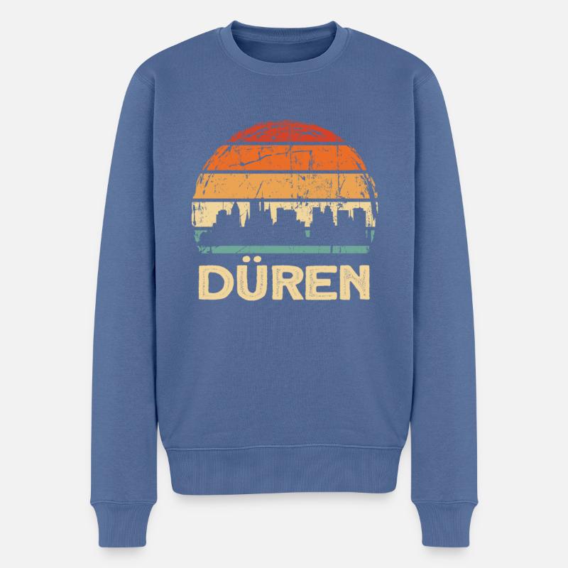 Düren - Pull Premium bio Homme - bleu pigeon