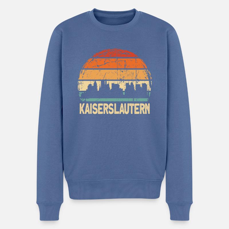 Kaiserslautern - Männer Premium Bio Pullover - Taubenblau