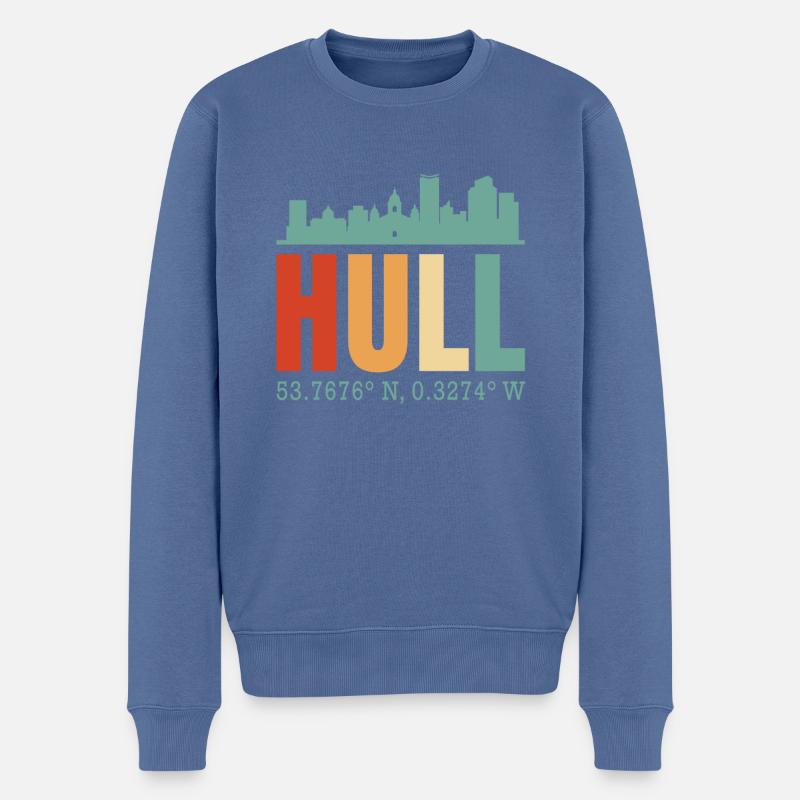 Coque - Pull Premium bio Homme - bleu pigeon