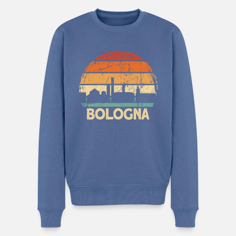 Bologne - Pull Premium bio Homme - bleu pigeon
