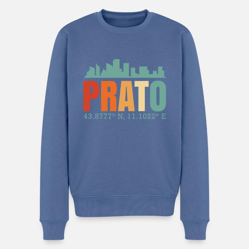 Prato - Pull Premium bio Homme - bleu pigeon