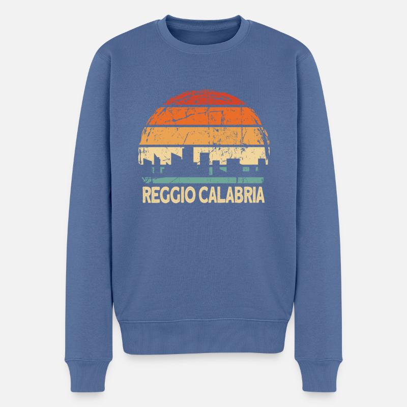 Reggio de Calabre - Pull Premium bio Homme - bleu pigeon