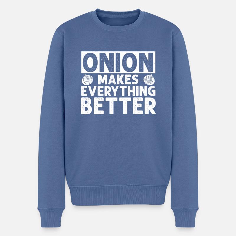 Oignon Dire cadeau - Pull Premium bio Homme - bleu pigeon