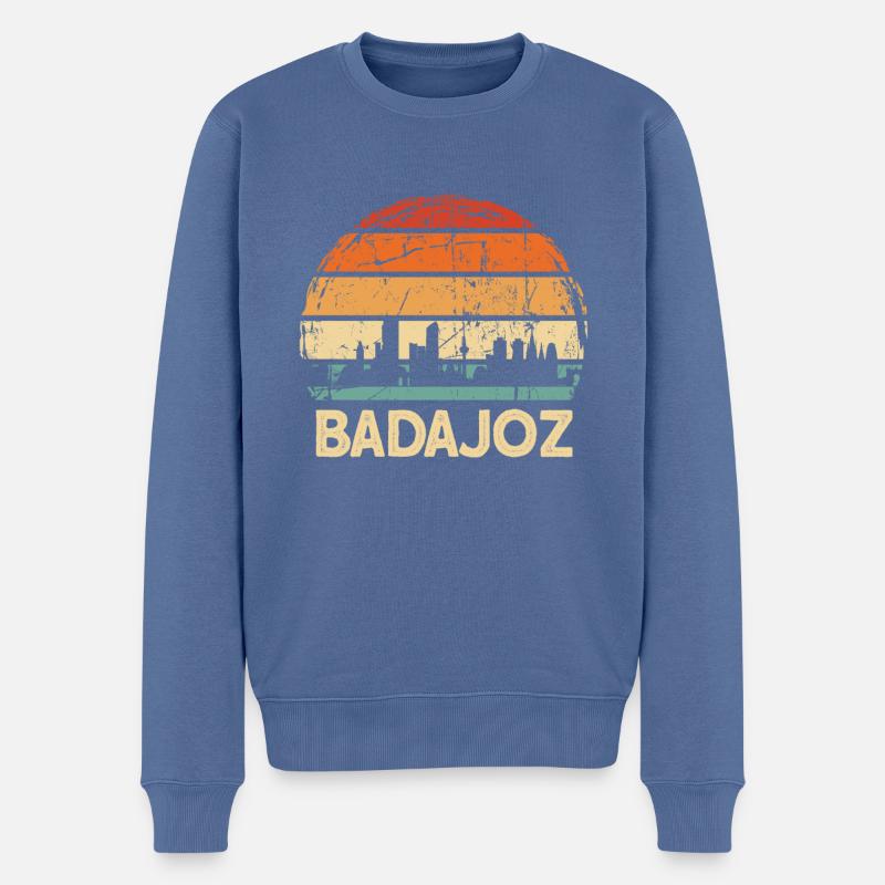 Badajoz - Pull Premium bio Homme - bleu pigeon