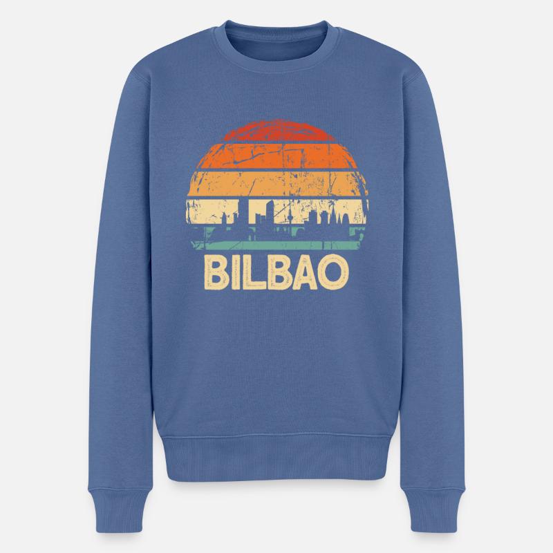 Bilbao - Pull Premium bio Homme - bleu pigeon